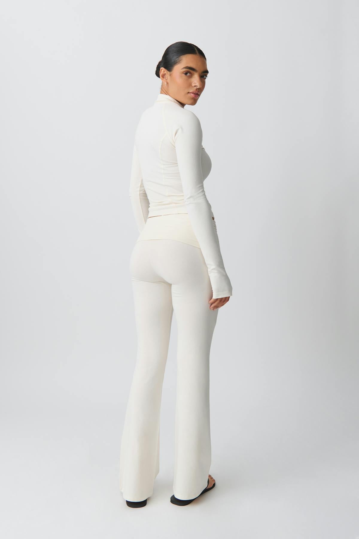 Soft touch folded trouser