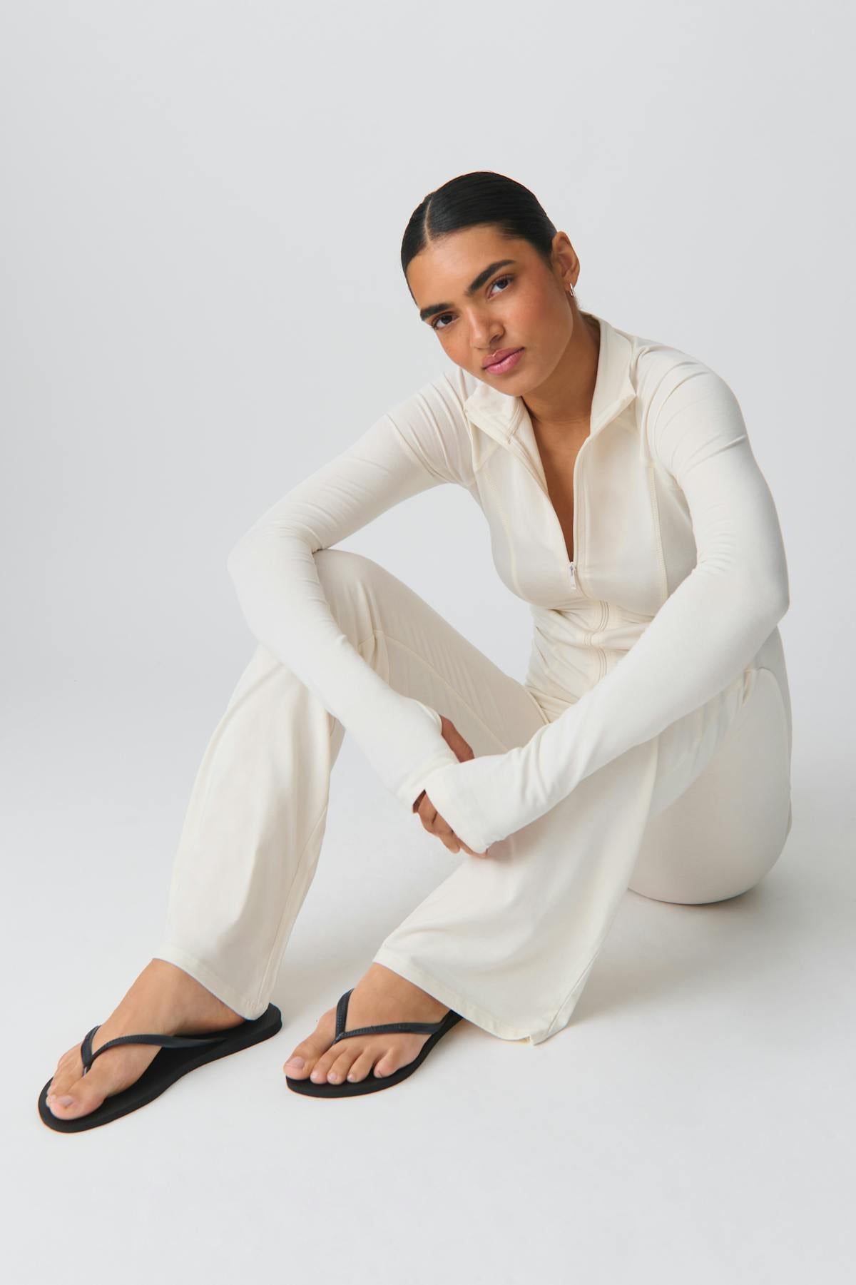 Soft touch folded trouser