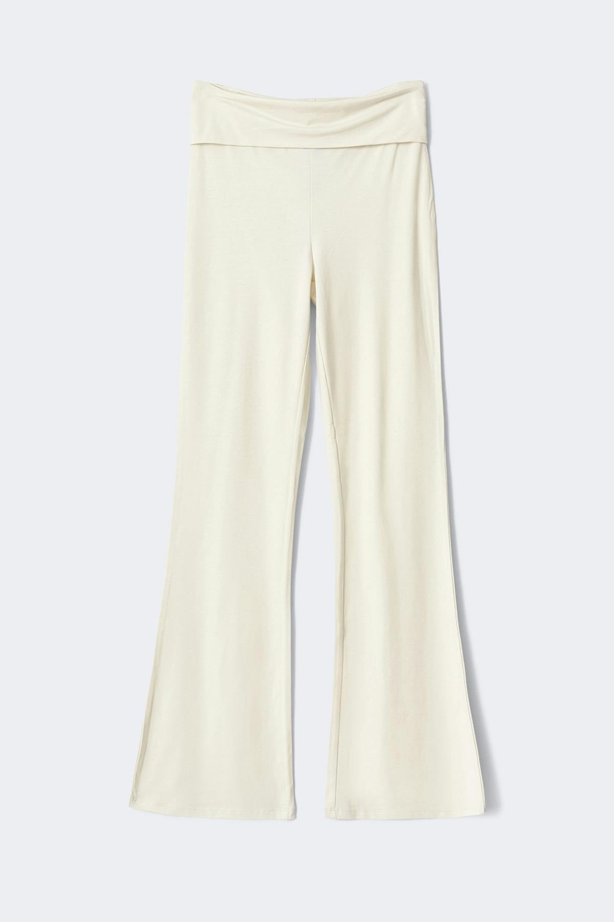 Soft touch folded trouser