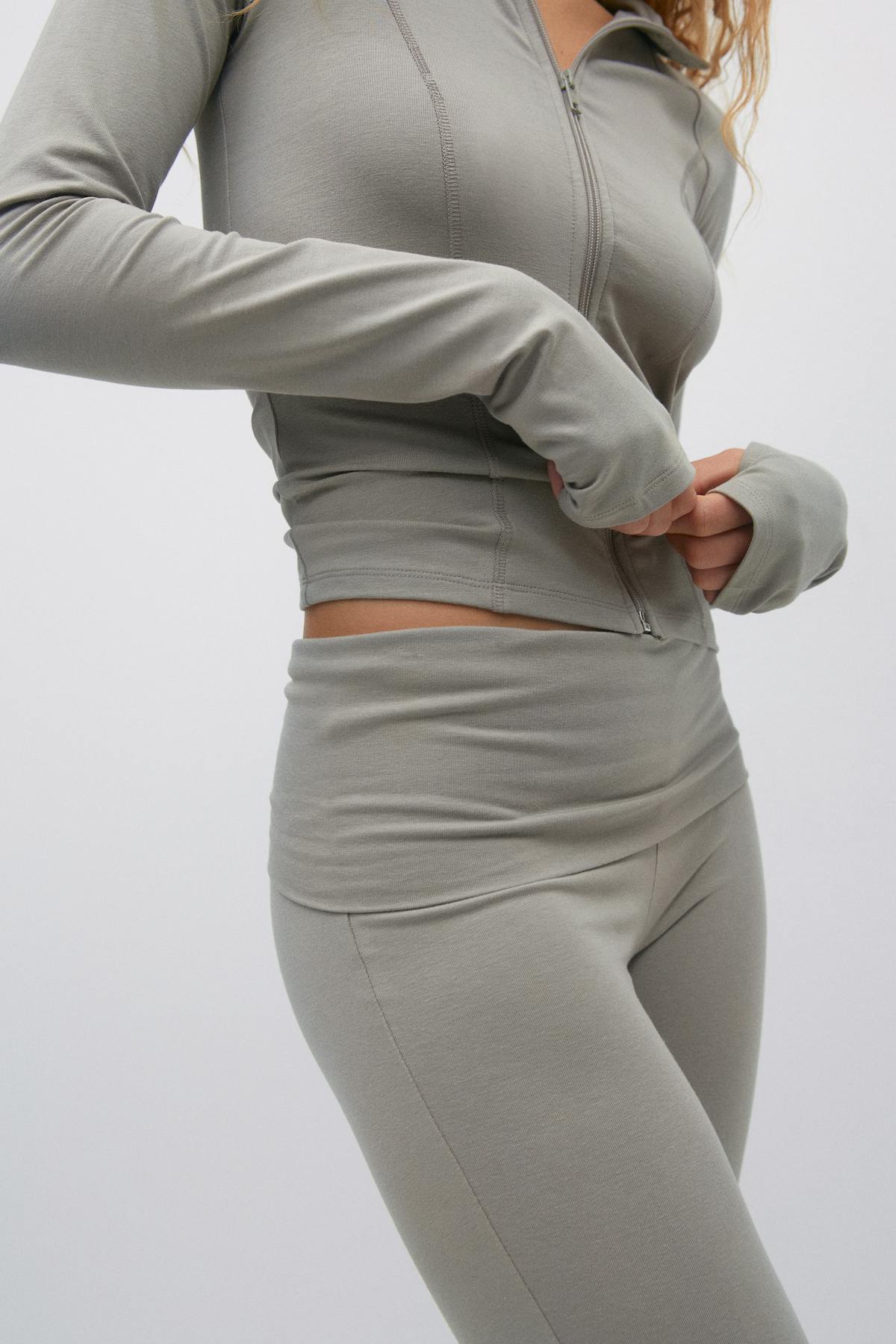 Soft touch folded trouser