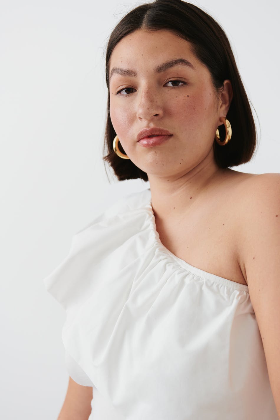 Cropped one shoulder singlet
