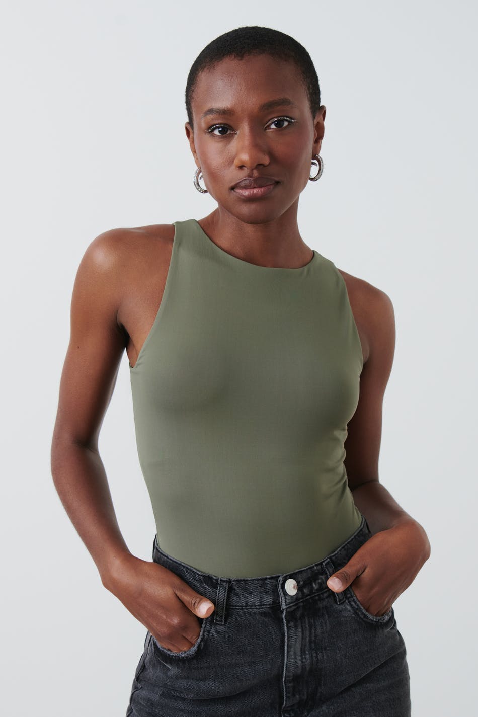Stretchy sleeveless body