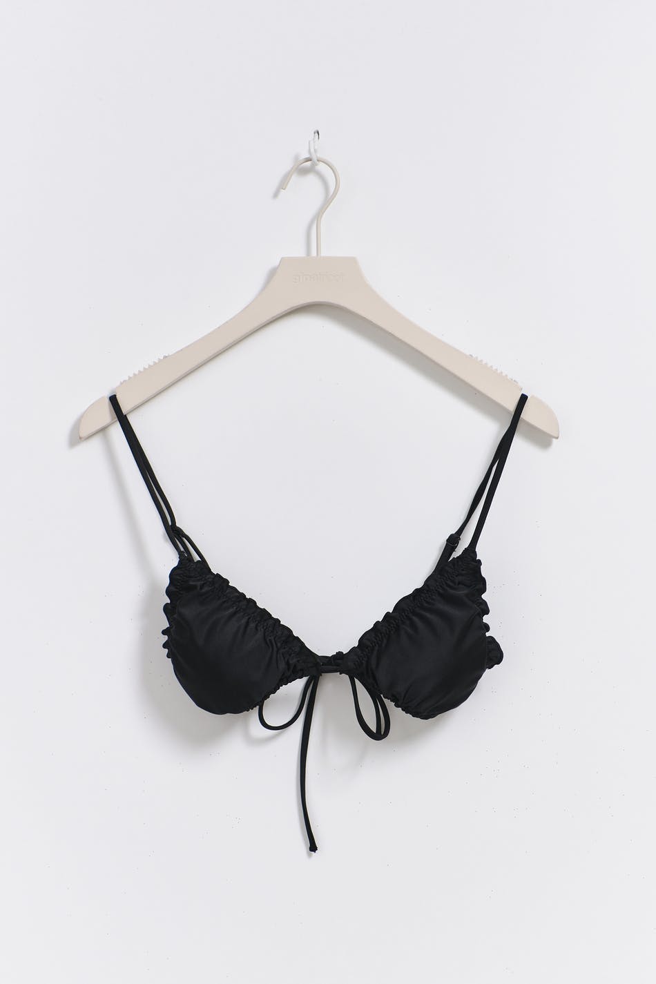 Soft flounce triangle bikini top