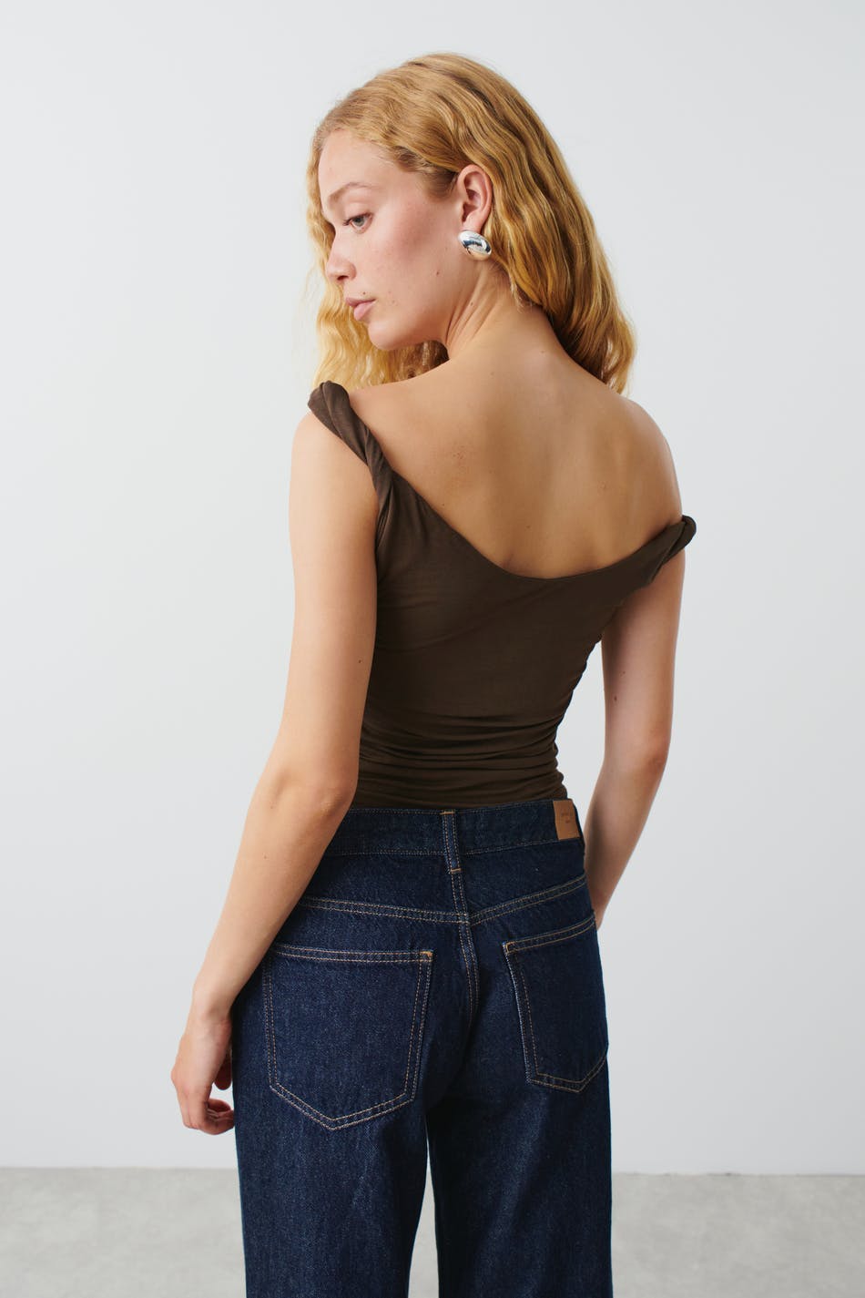 Soft touch twist detail top