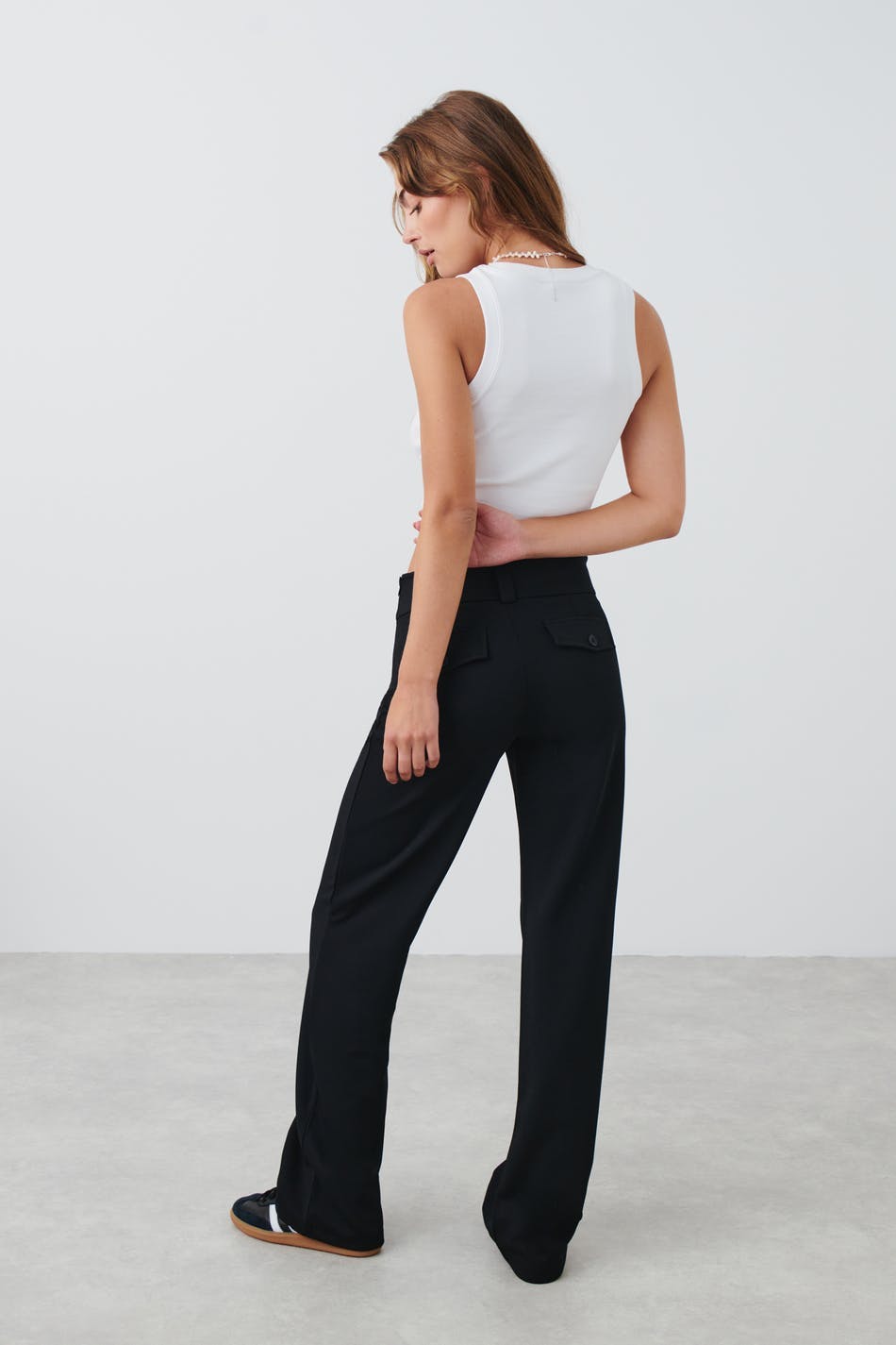 Straight pocket trousers