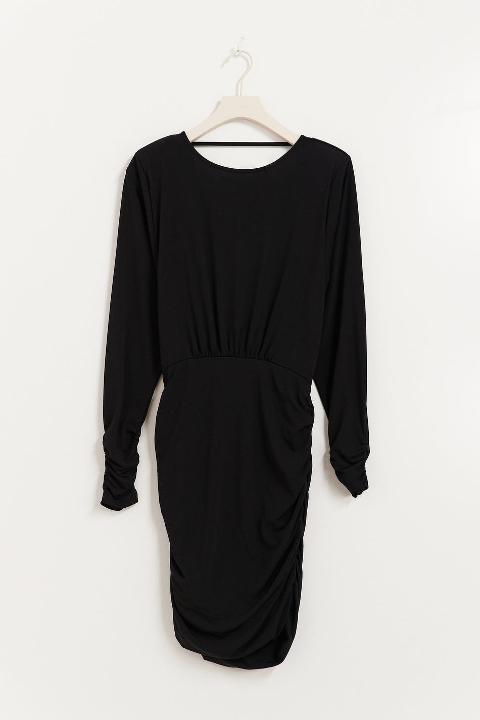 Draped back mini dress