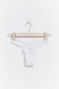 shaped lace thong
