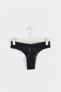 shaped lace thong