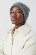 Textured knitted beanie hat