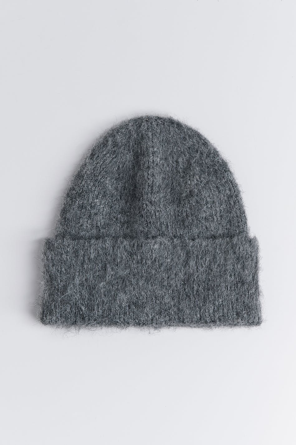 Textured knitted beanie hat