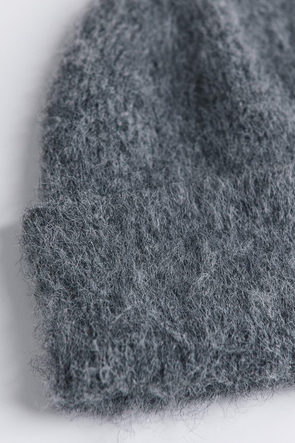 Textured knitted beanie hat