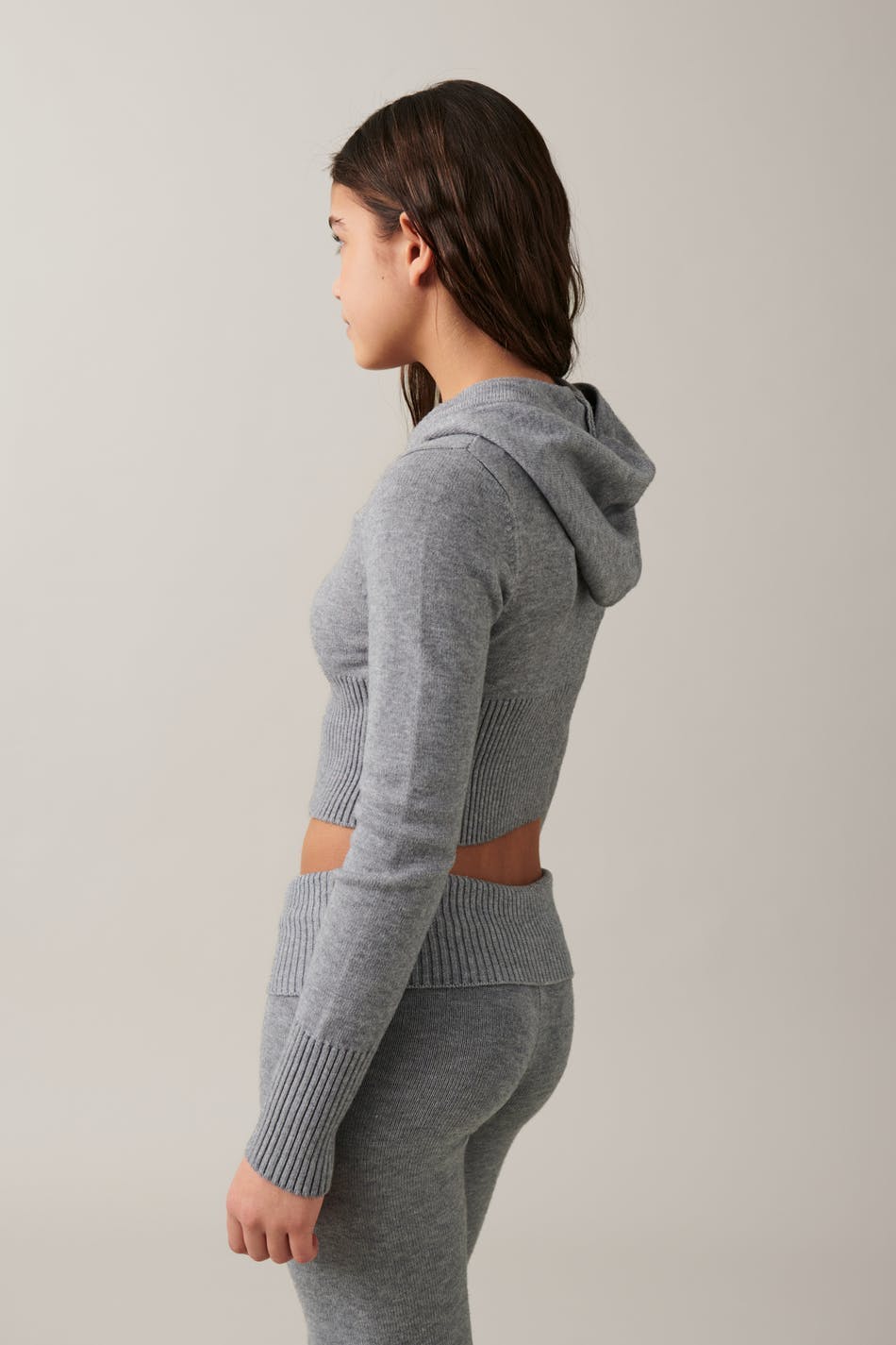 Knitted yoga hood