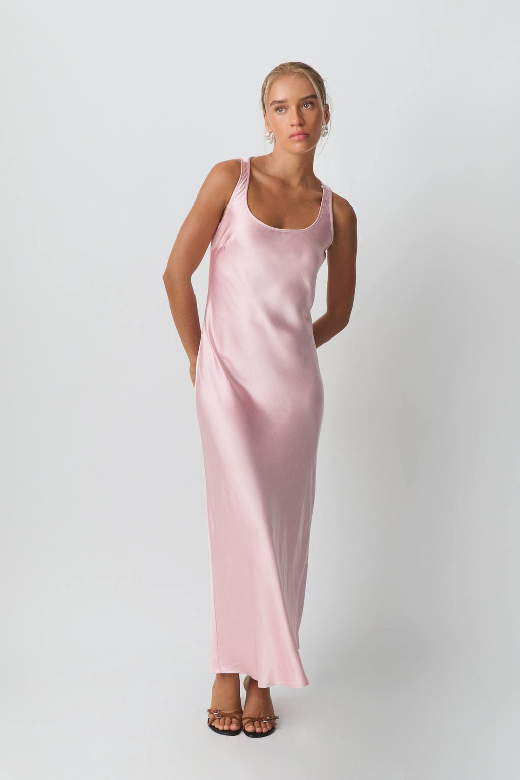 Maxi satin dress