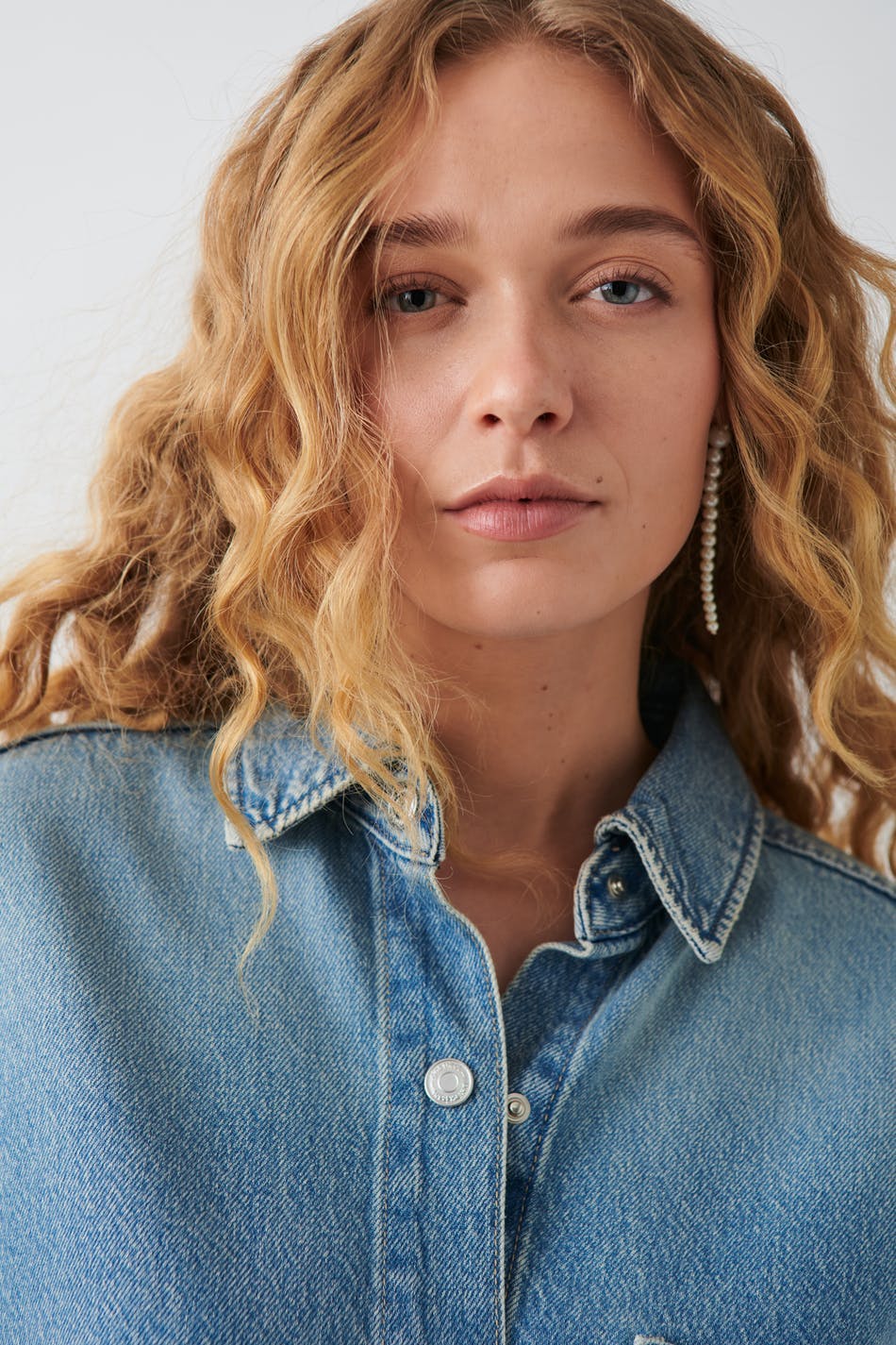 Long denim shirt