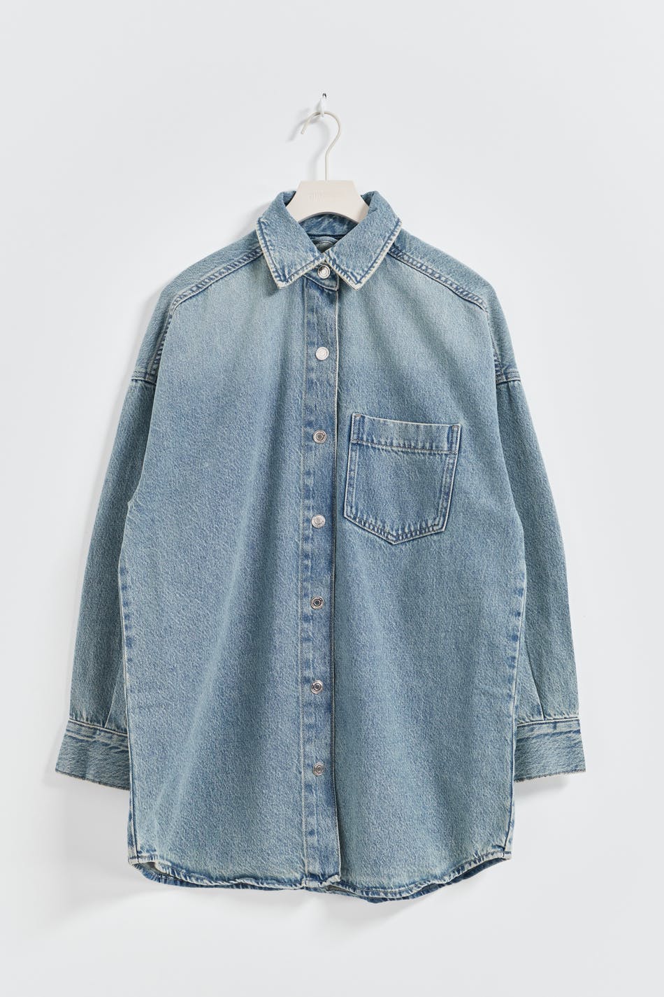 Long denim shirt