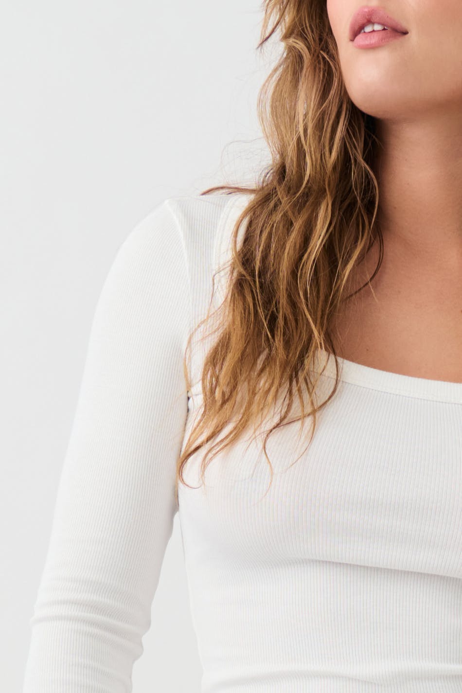 Rib long sleeve top