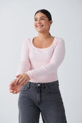 Rib long sleeve top