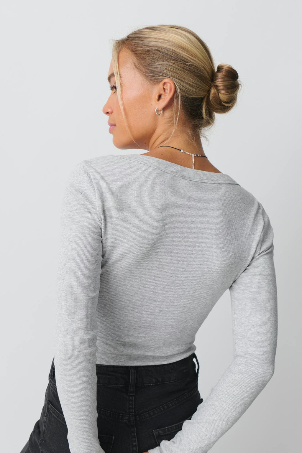 Rib long sleeve top