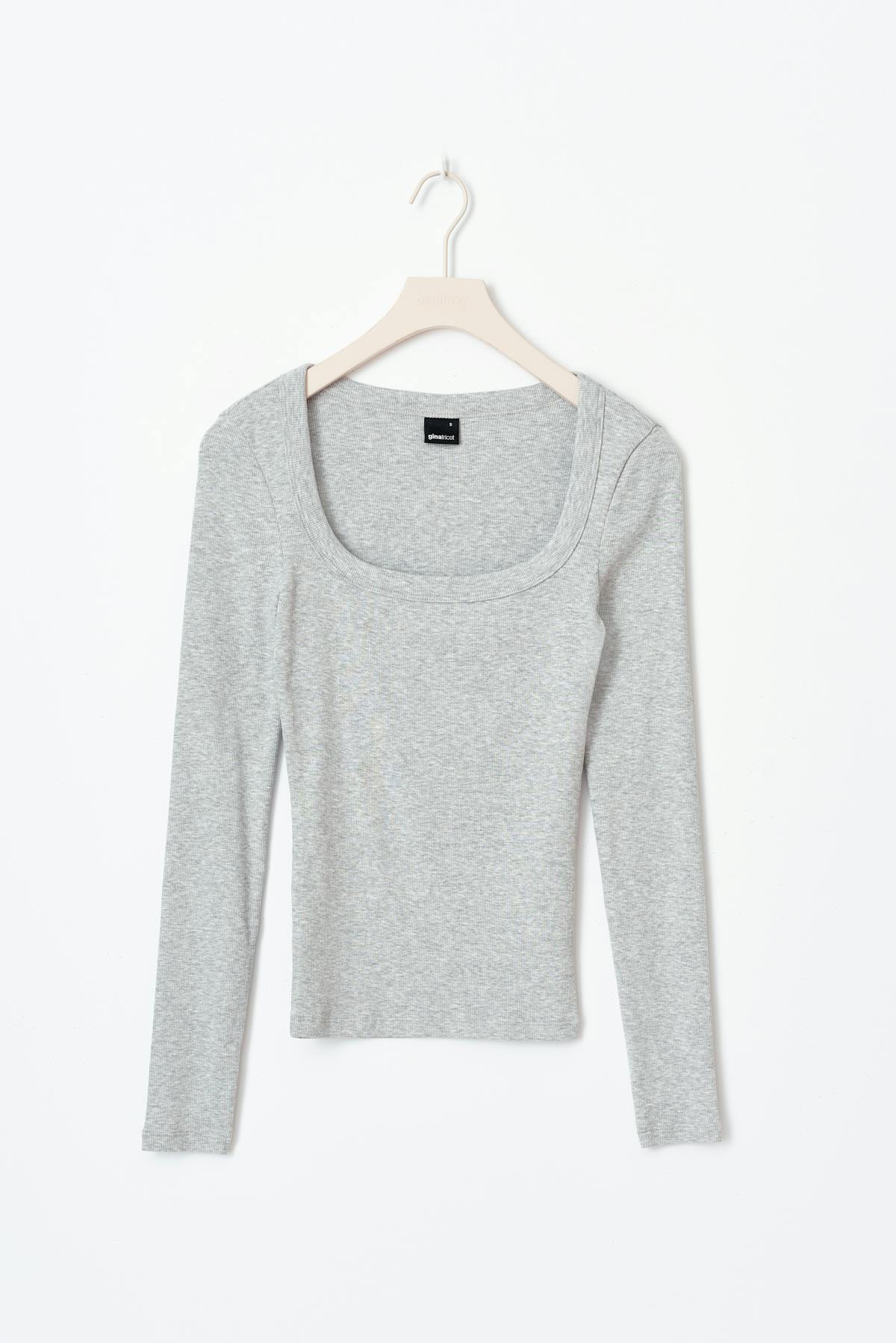 Rib long sleeve top