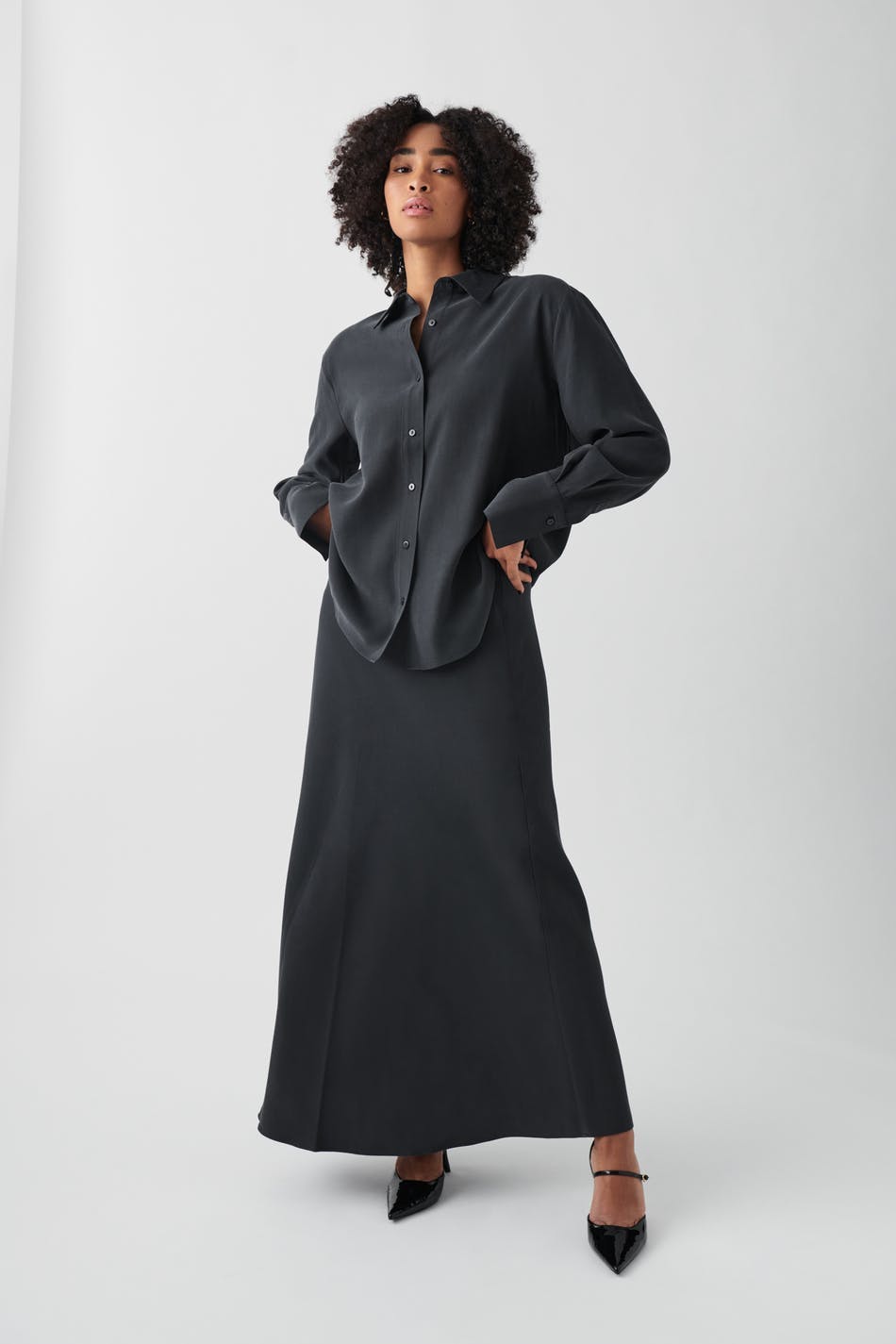 Viscose maxi skirt