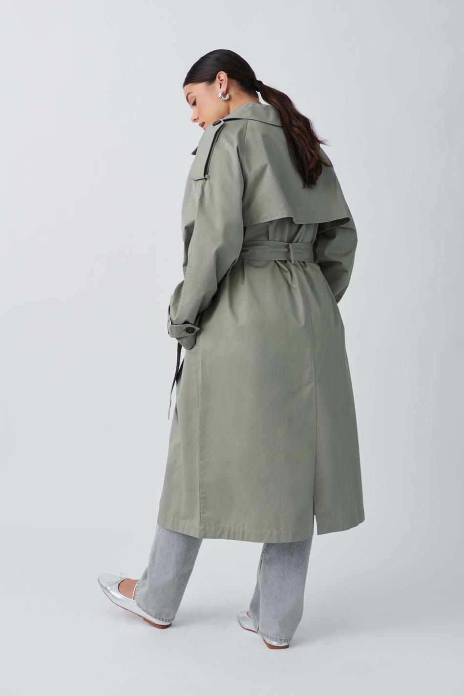 Maxi trench coat