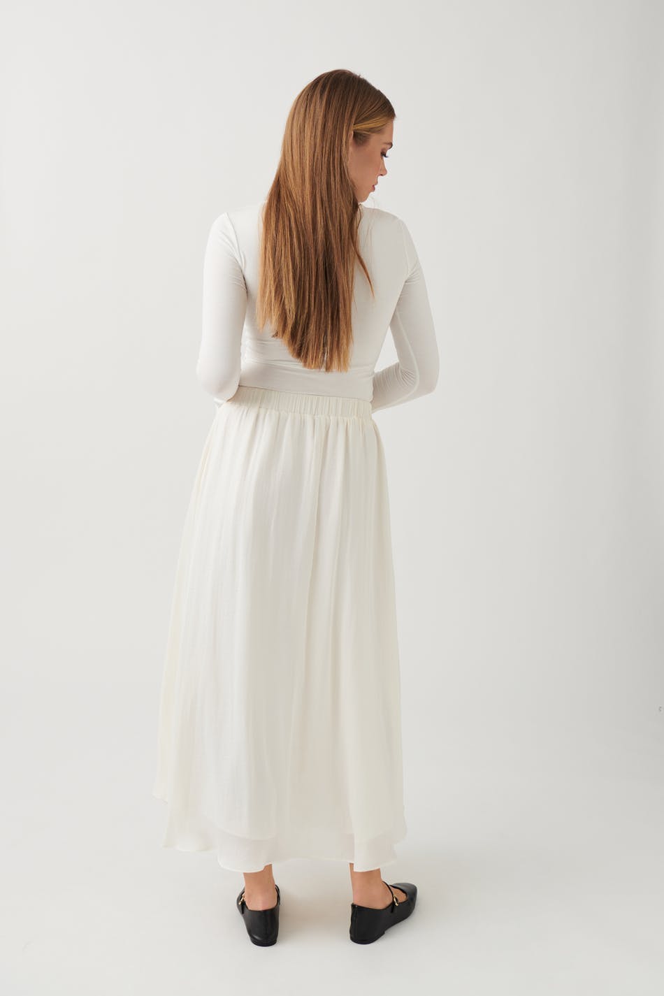 Wide maxi skirt