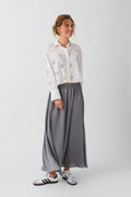 Wide maxi skirt