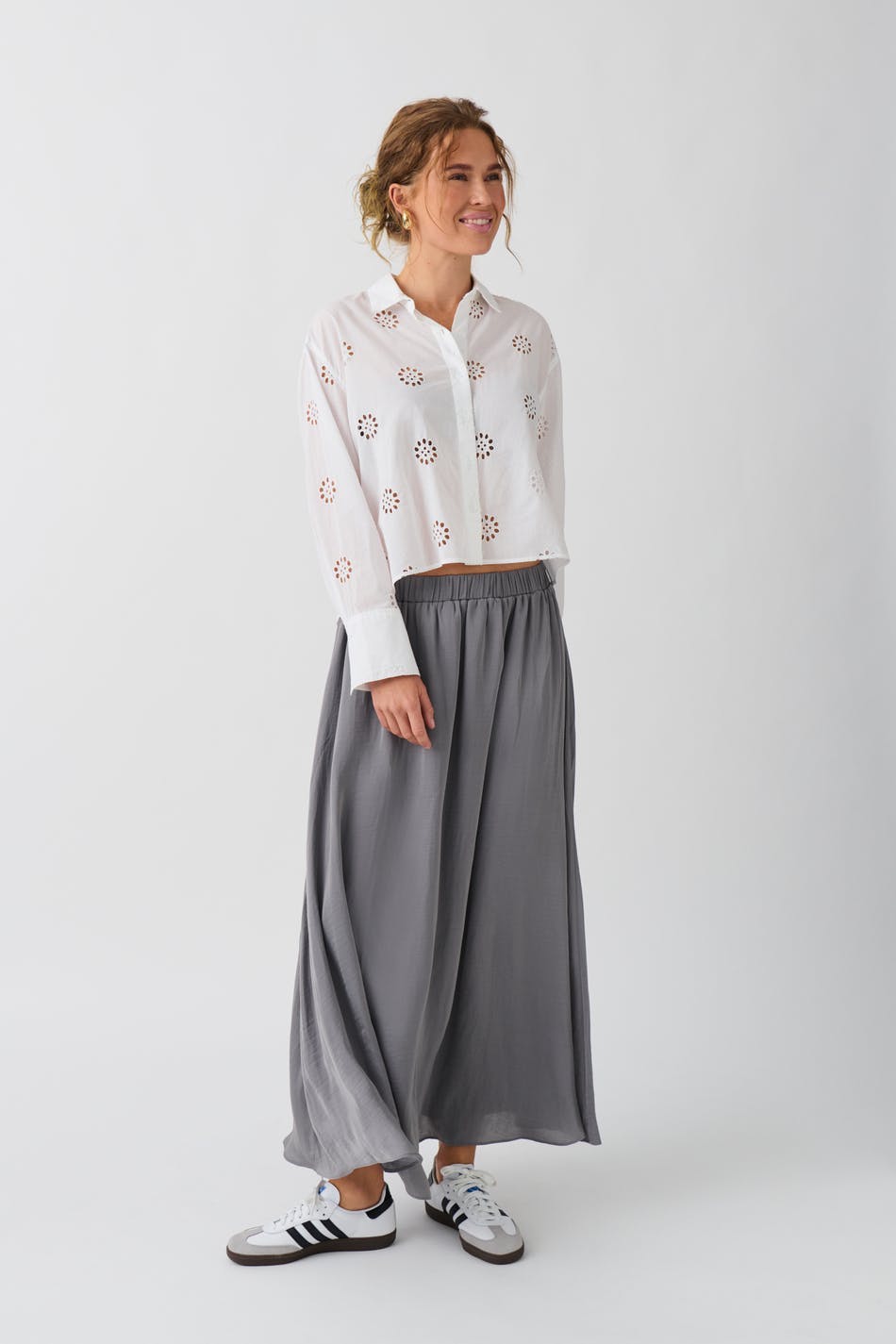 Wide maxi skirt