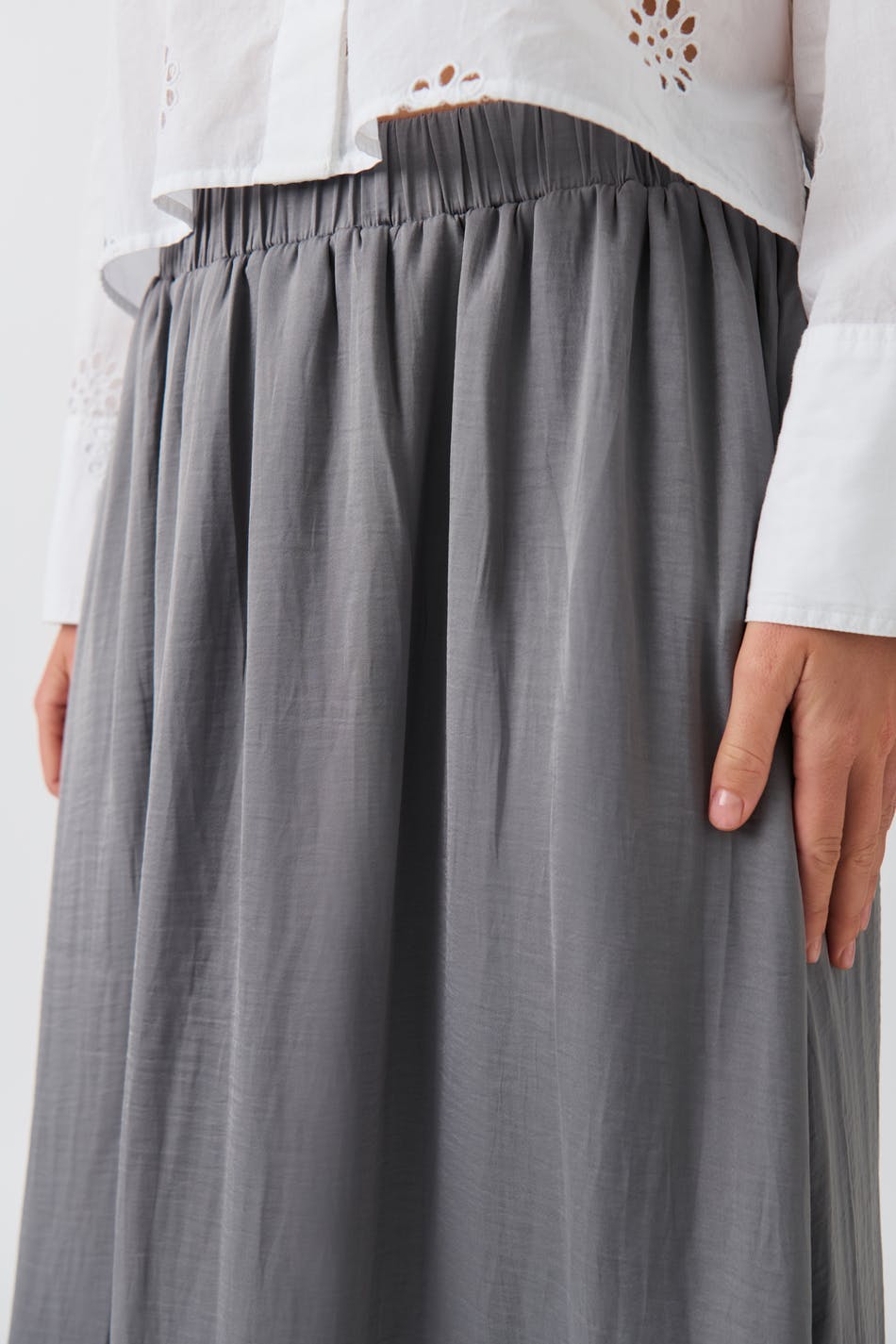 Wide maxi skirt