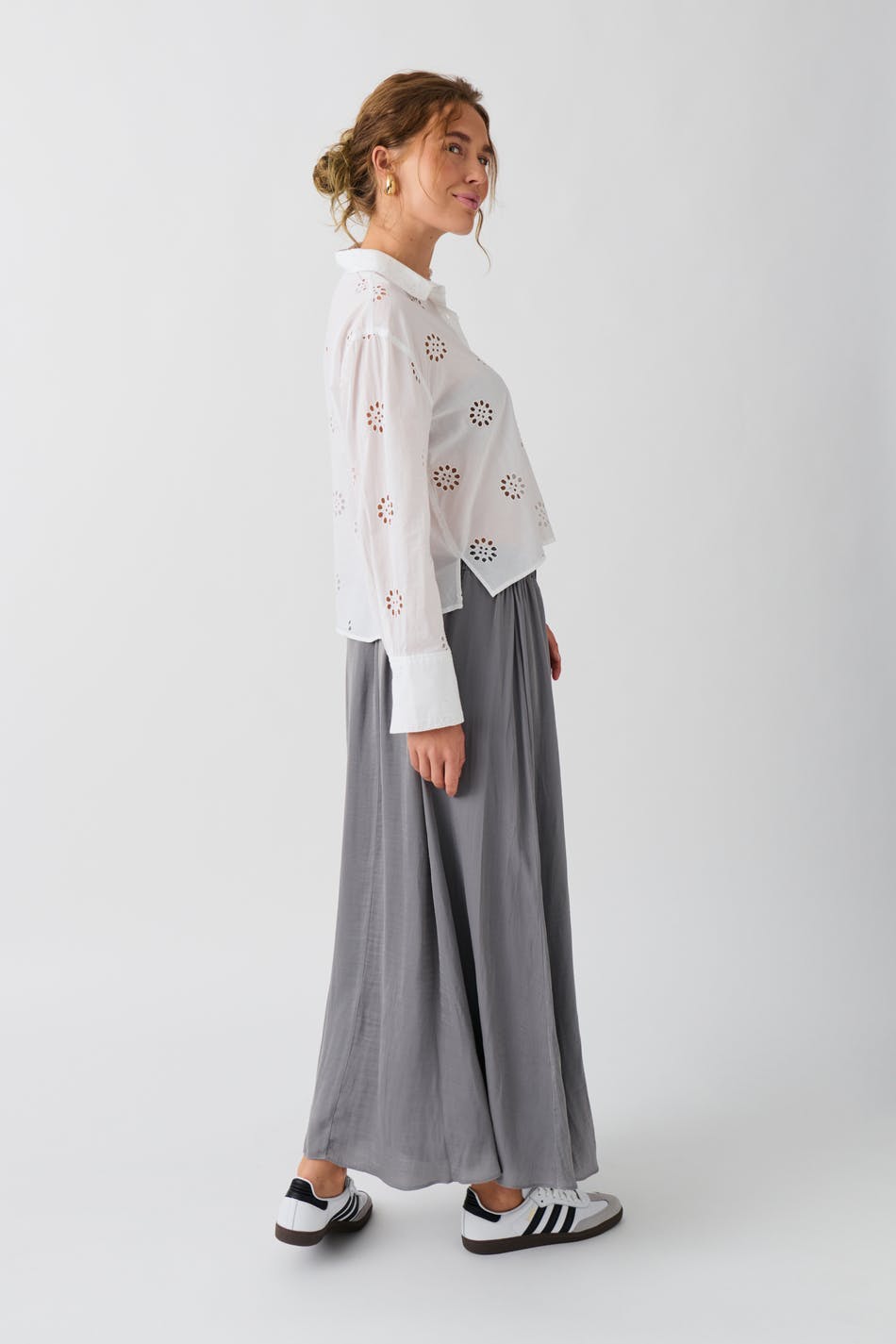 Wide maxi skirt