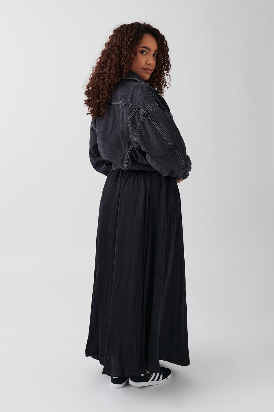 Wide maxi skirt