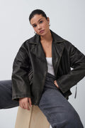 washed biker jacket