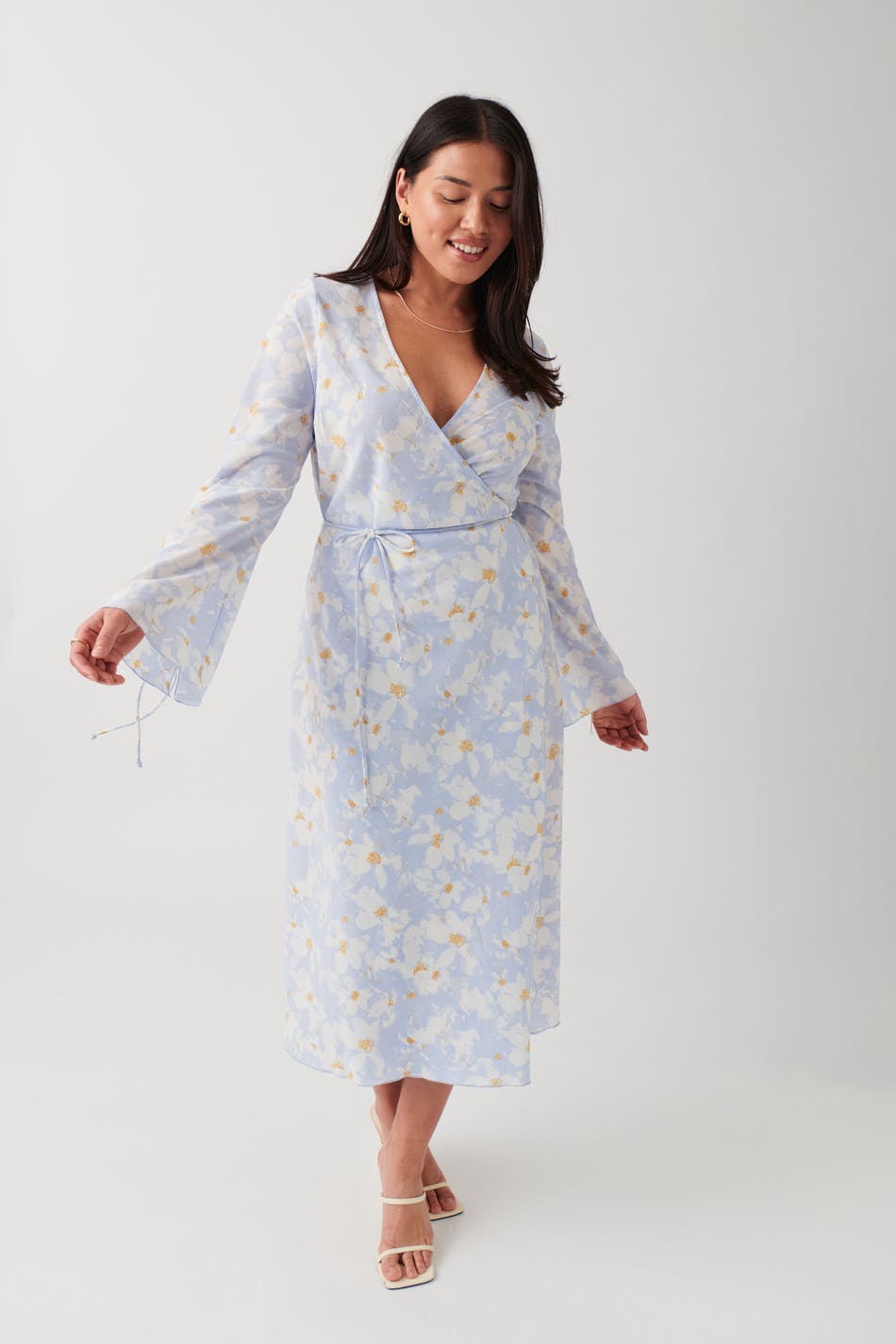 Midi wrap dress