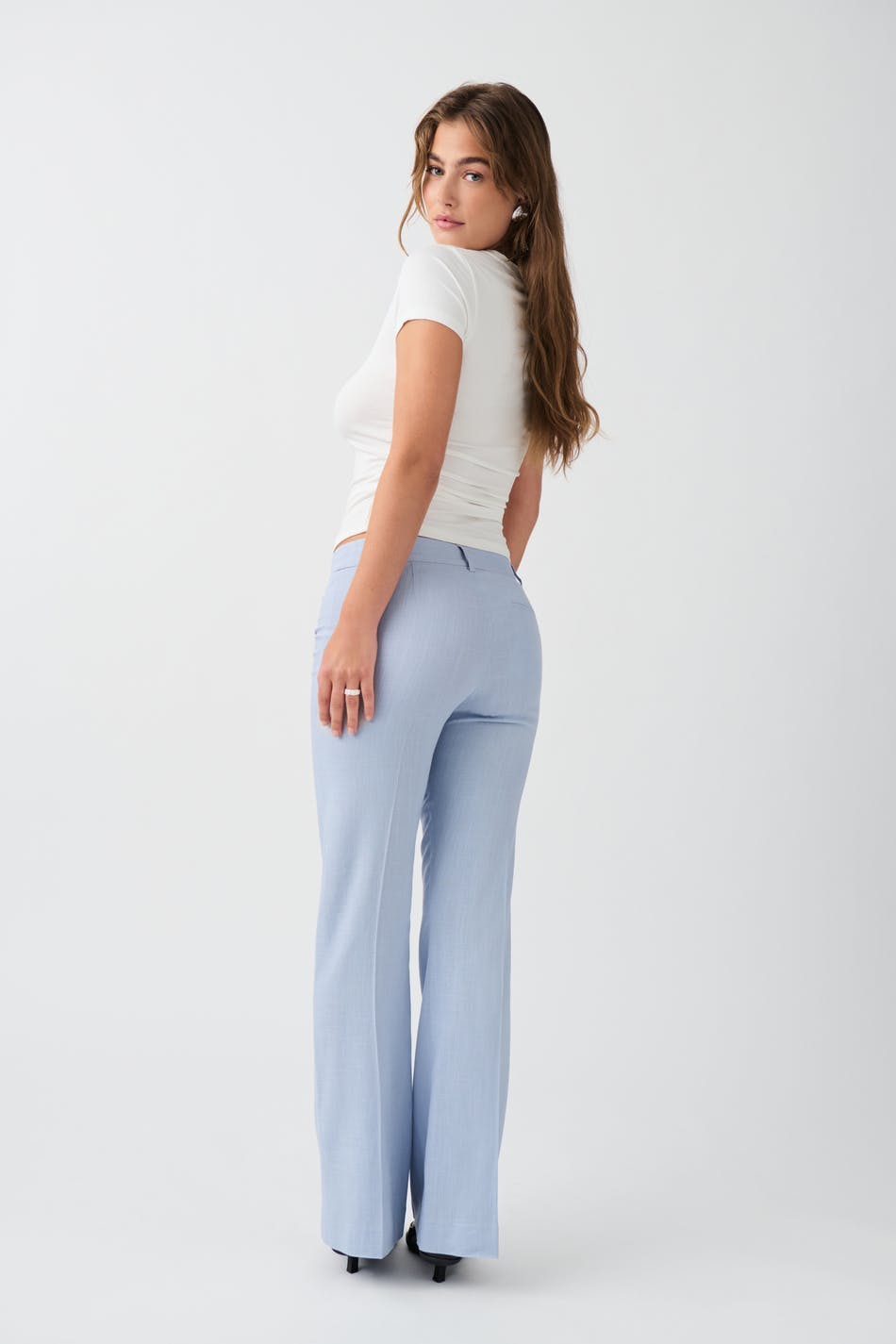 Linen blend trousers