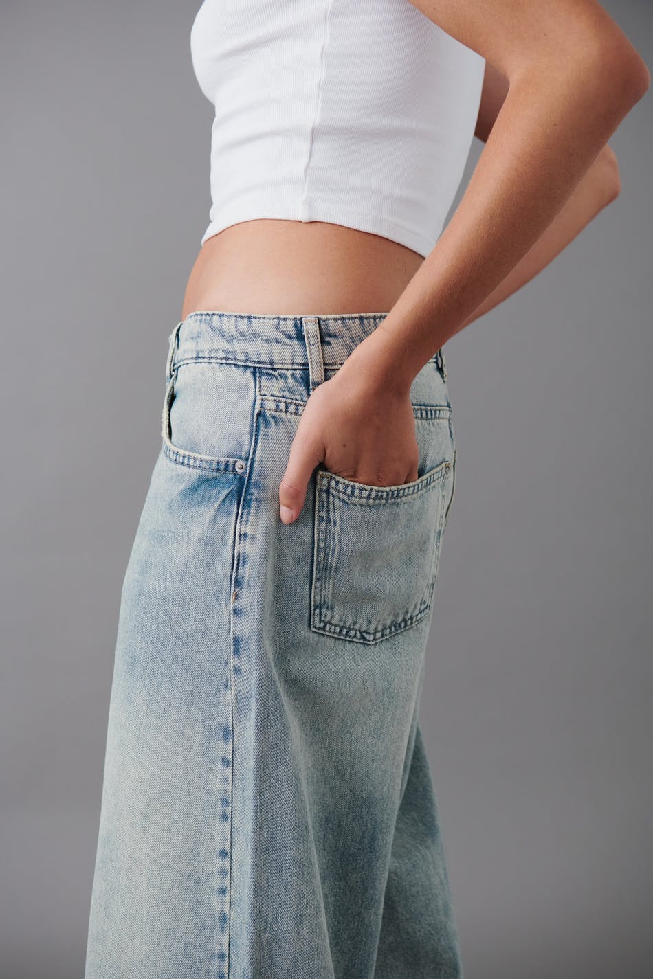 Slouchy wide jeans