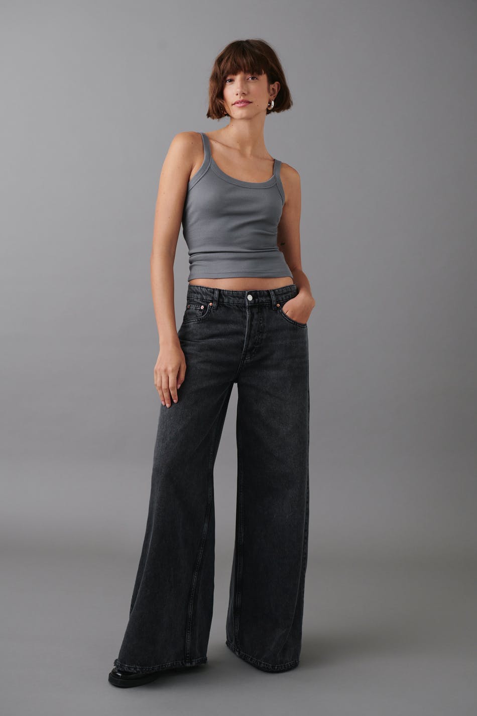 Slouchy wide jeans