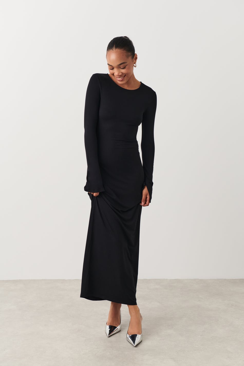 Soft touch jersey maxi dress