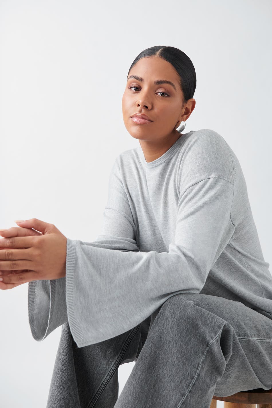 Basic fine knit sweater