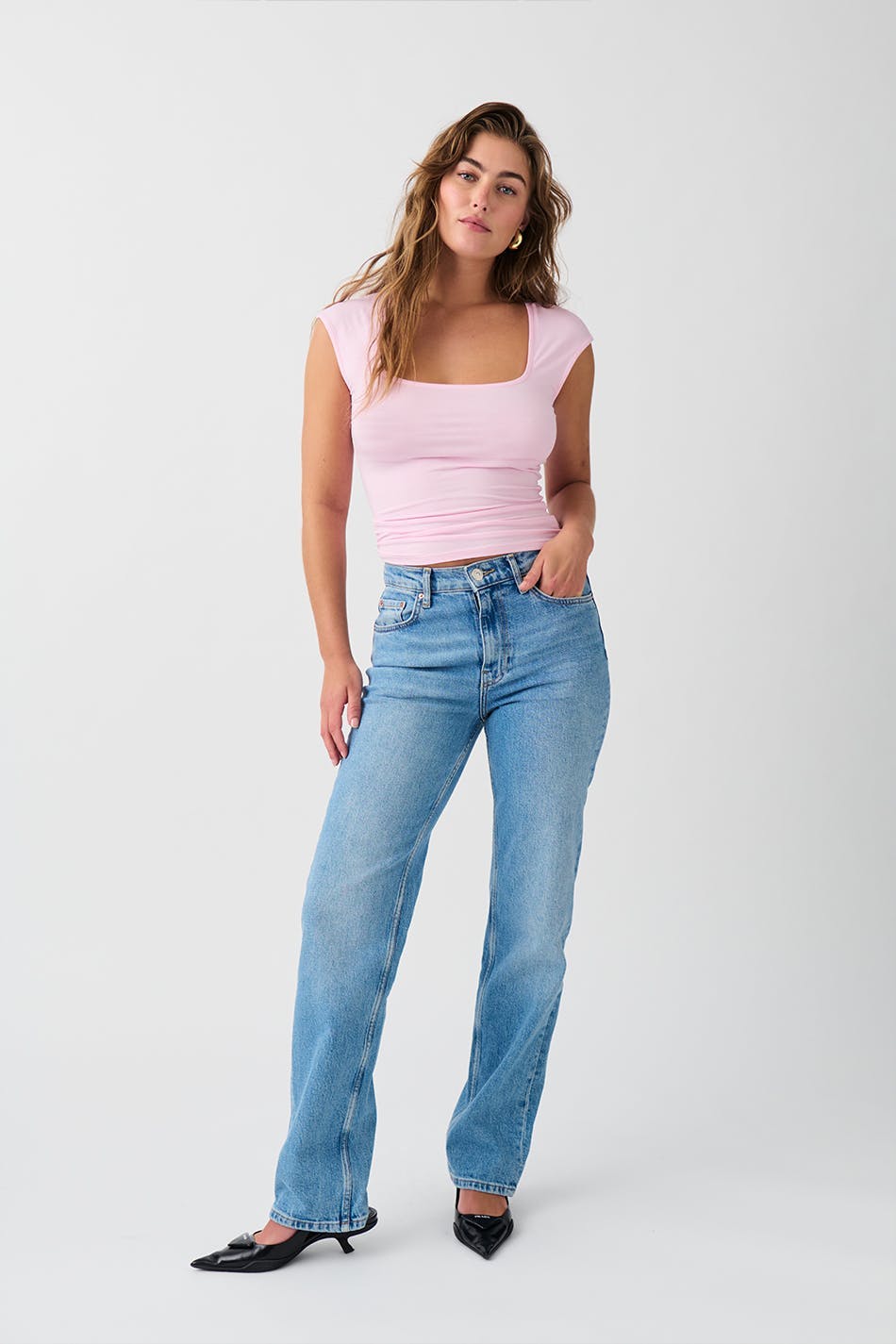 Mid straight jeans
