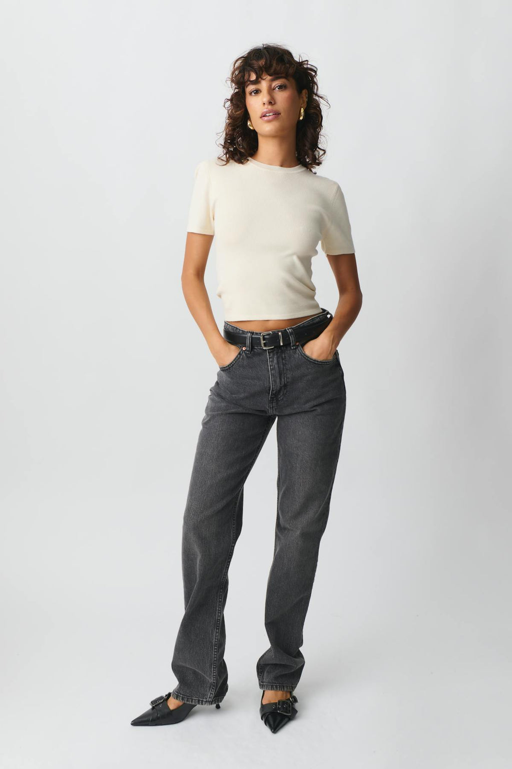 Mid straight jeans