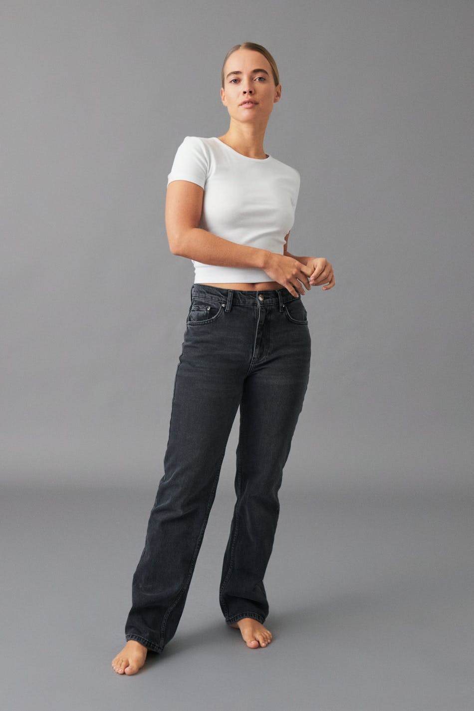 Mid straight jeans