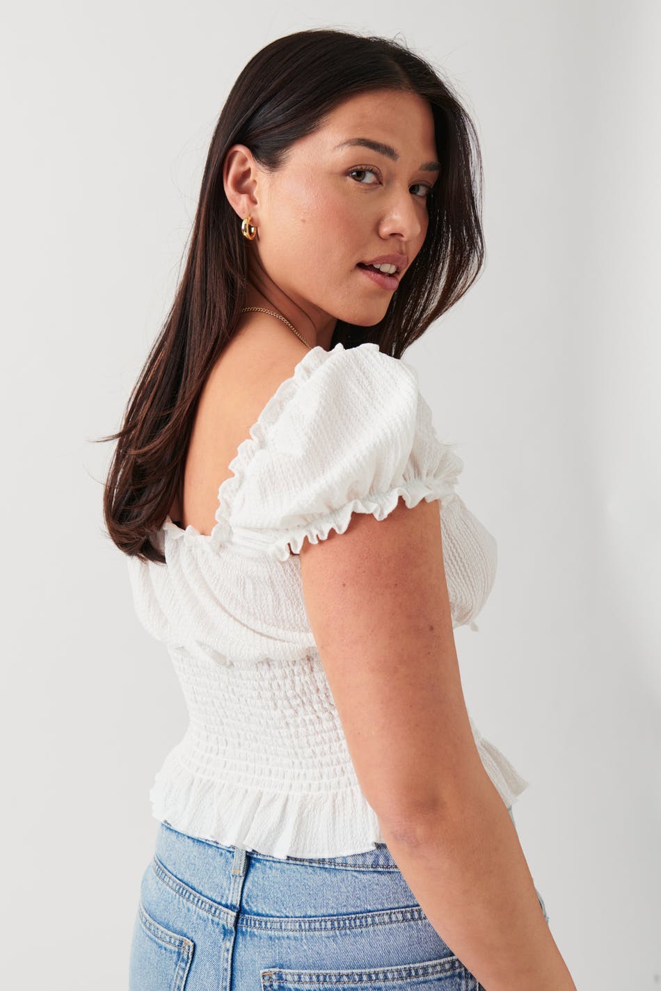 Smock frill top