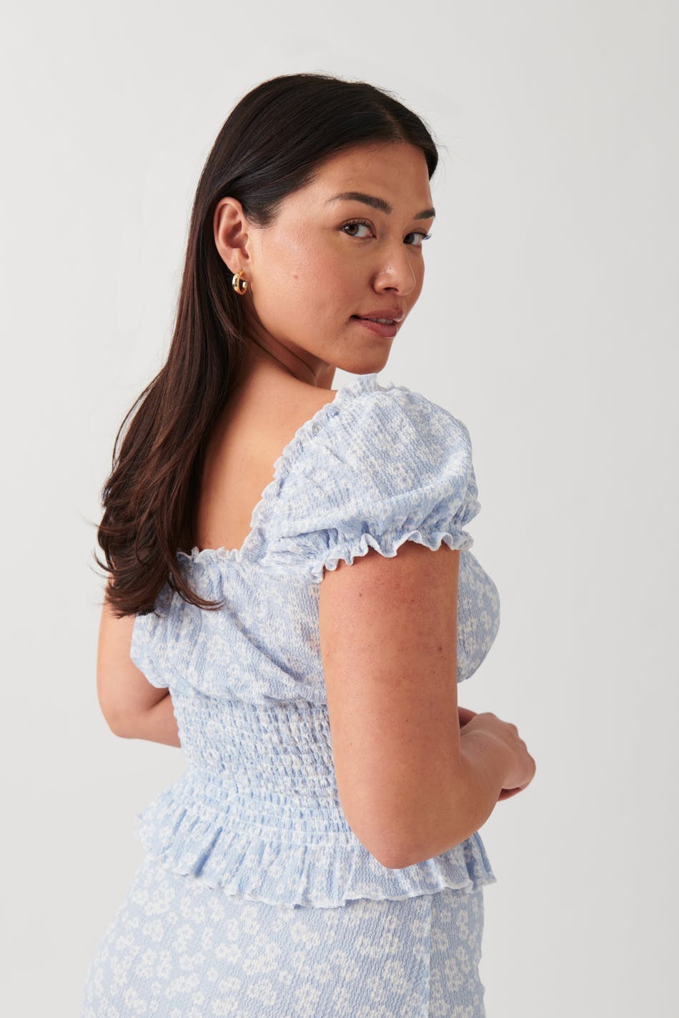 Smock frill top