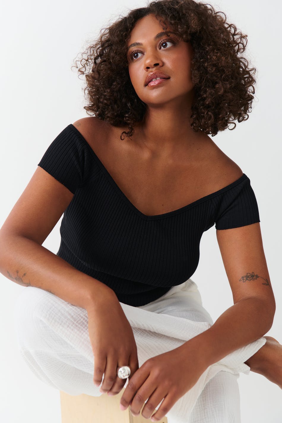 Heart shape rib top