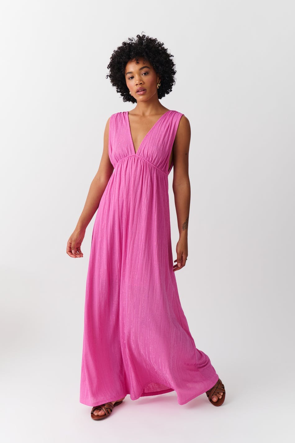 Deep v maxi dress