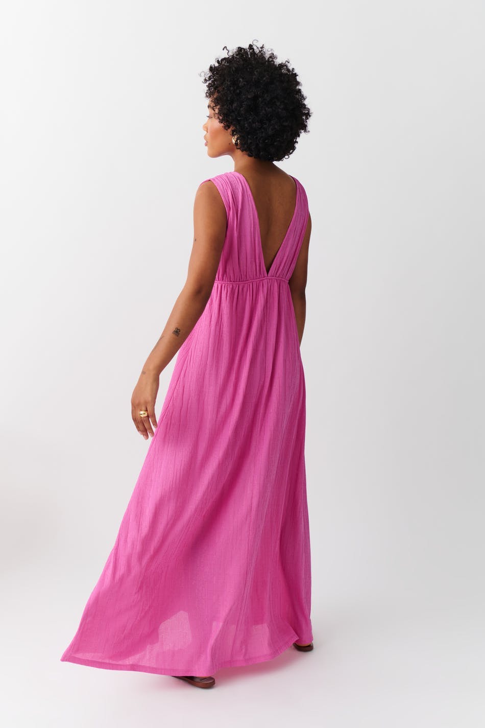 Deep v maxi dress