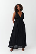 Deep v maxi dress