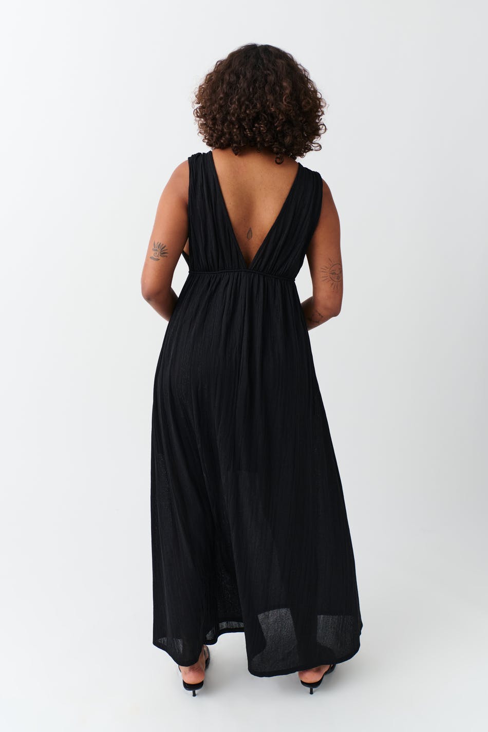 Deep v maxi dress