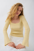 Wide sleeve knit top