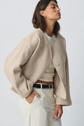 round neck short jacket